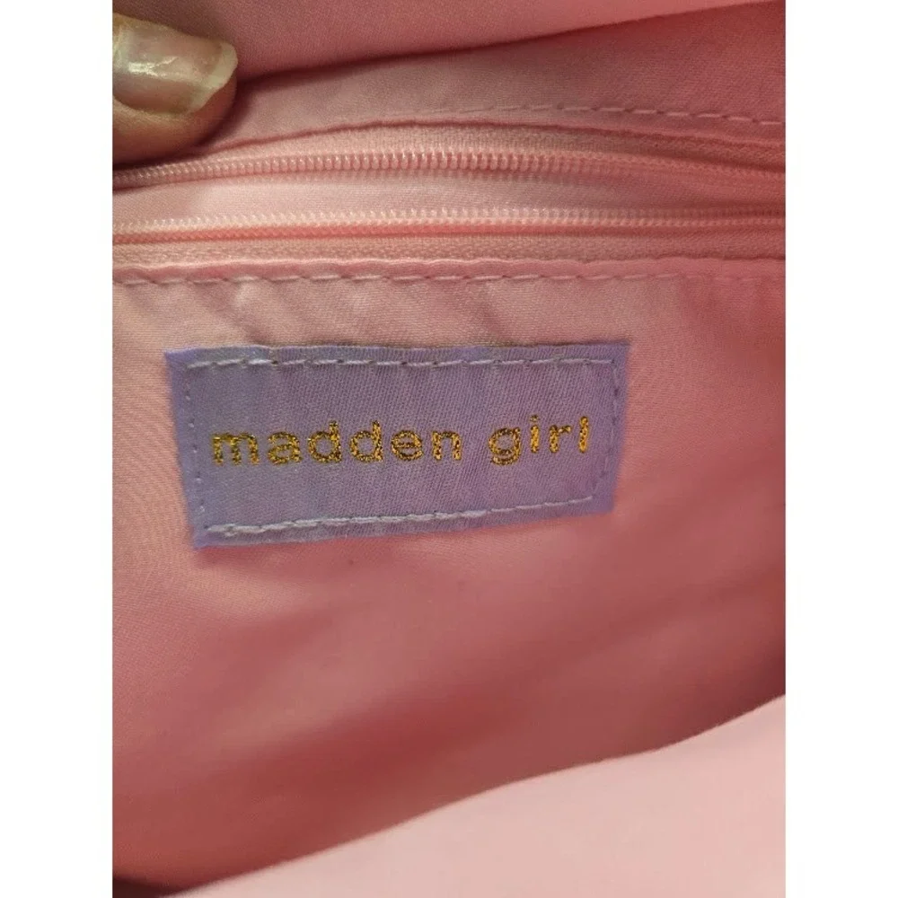 Madden Girl Mini Backpack & Coin purse Key chain Pink Strawberry Gingham